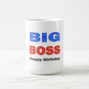 Caneca De Café Presentes de aniversário do chefe grande de feliz