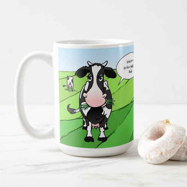 Caneca De Café Presentes de aposentadoria engraçados| Vacas à pas (Com Donut)