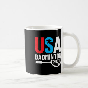 Caneca De Café Presentes de Badminton Americano 2021 EUA Para Bad