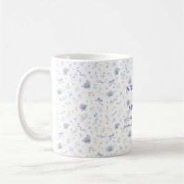 Caneca De Café Presentes de casamento florais de flores azuis da 