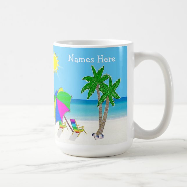 Caneca De Café Presentes de casamento temáticos da praia 2 caixas (Direita)