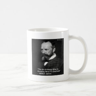 Caneca De Café Presentes de Citação de Wm James "Sendo Sábio" Car
