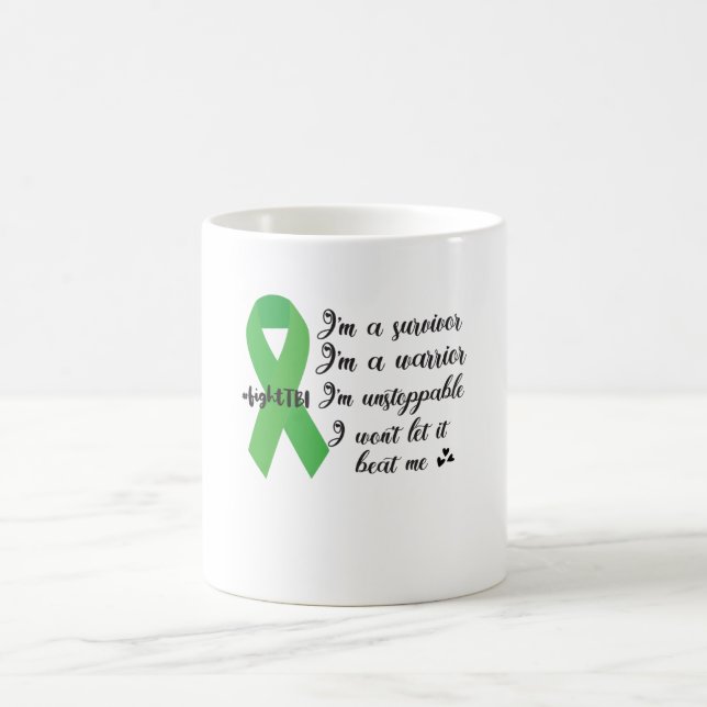 Caneca De Café Presentes de conscientização sobre lesões cerebrai (Centro)