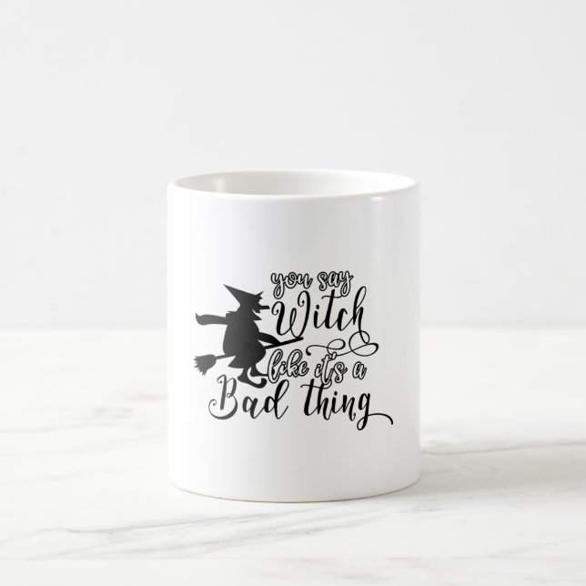 Caneca De Café Presentes de Dia de as Bruxas engraçado - Bruxa (Centro)
