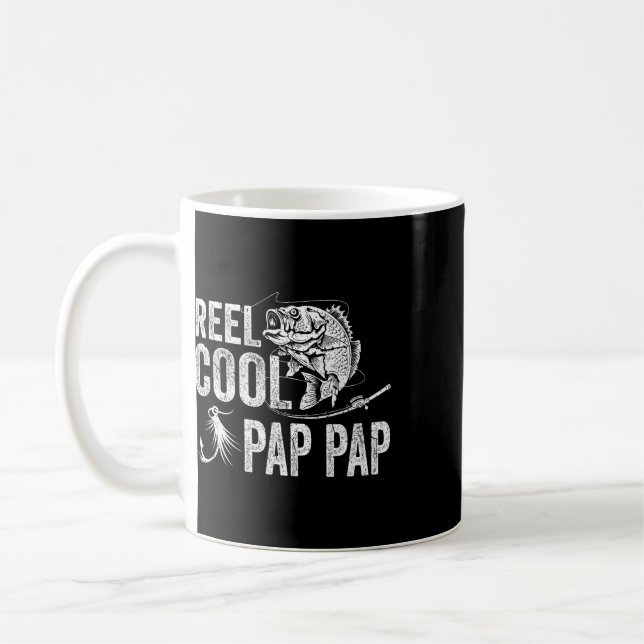 Caneca De Café Presentes de Dia dos Pais de Pesca Reel Cool Pap P (Esquerda)