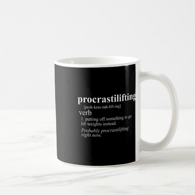 Caneca De Café Presentes de elevação de peso Presentes Procrastil (Direita)