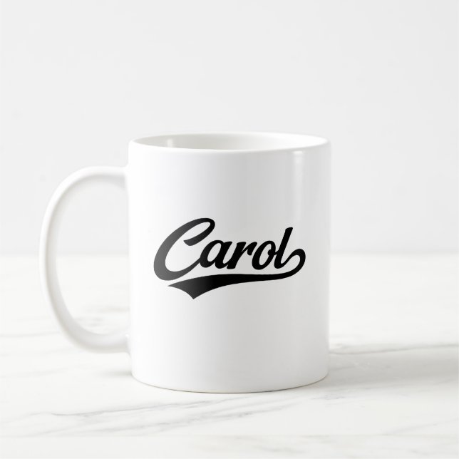 Caneca De Café Presentes de família último primeiro nome Carol (Esquerda)