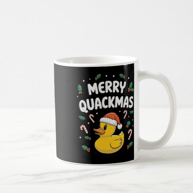 Caneca De Café Presentes de feliz Quackmas Pato de Borracha de Na (Direita)