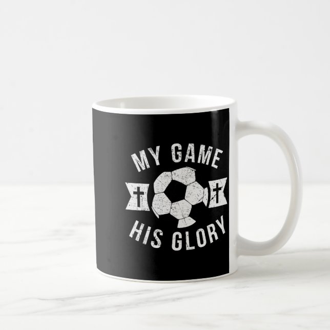Caneca De Café Presentes de Futebol Cristão Frases para Adolescen (Direita)