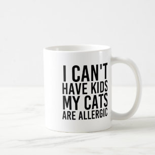 Caneca De Café Presentes de Gato que não posso ter filhos meus ga