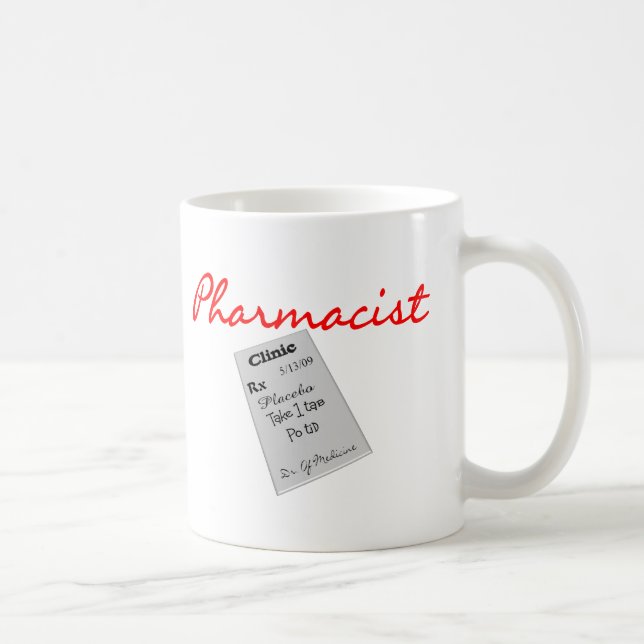 Caneca De Café Presentes de "gráficos do farmacêutico da almofada (Direita)