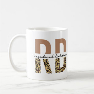 Caneca De Café Presentes de impressão de Cheetah Dietitian RD re