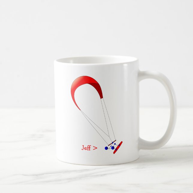 Caneca De Café Presentes de Kiteboarding Kitesurfing (Direita)