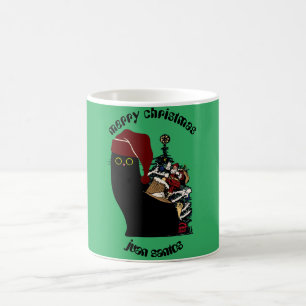 Caneca De Café presentes de natal de gatos, nome personalizado