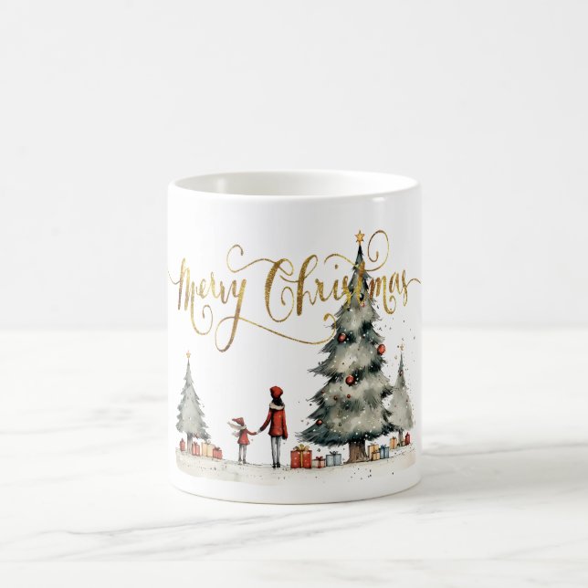 Caneca De Café Presentes de Natal debaixo da árvore (Centro)