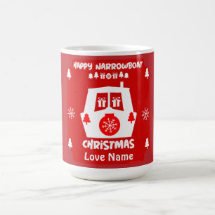 Caneca De Café Presentes de Natal do Canal Narrowboat