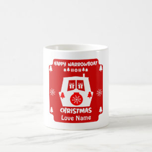 Caneca De Café Presentes de Natal do Canal Narrowboat