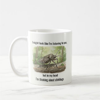 Caneca De Café Presentes de Percevejo Engraçados Percevejo Marrom