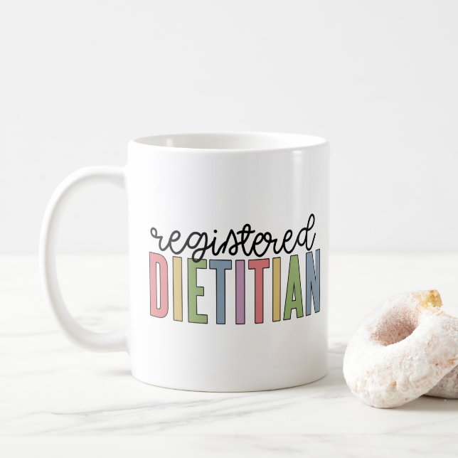 Caneca De Café Presentes de RD Multicolores Dietitianos Registrad (Com Donut)