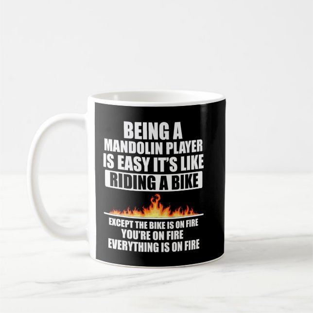 Caneca De Café Presentes do jogador de trevo Mandolin Mando Lover (Esquerda)