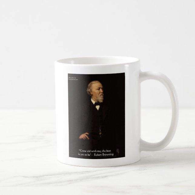 Caneca De Café Presentes e Camisetas com Citação de Amor "Envelhe (Direita)