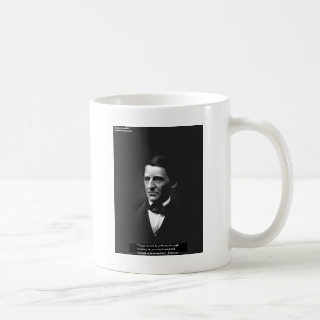 Caneca De Café Presentes e Cartões com a Citação de Emerson sobre (Direita)
