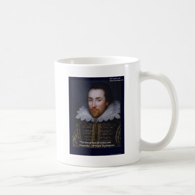 Caneca De Café Presentes e Cartões com Citação de Shakespeare "Am (Direita)