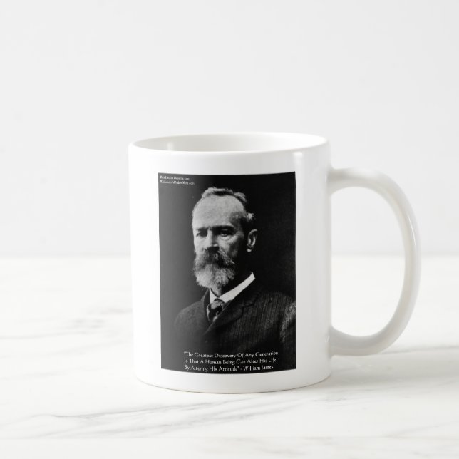 Caneca De Café Presentes e Cartões com Citações de William James  (Direita)