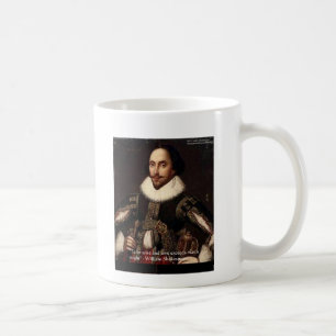 Caneca De Café Presentes e Cartões de Citação de Shakespeare "Amo