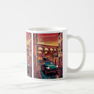 Caneca De Café Presentes em estilo banda desenhada vintage de Lis
