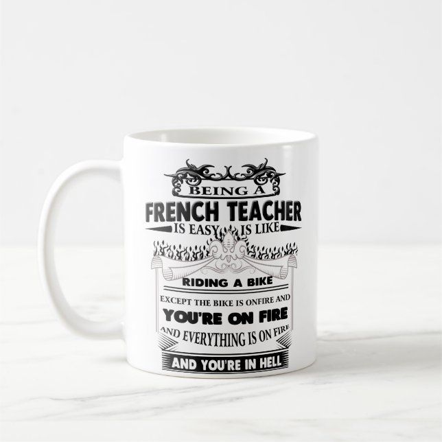 Caneca De Café Presentes engraçados da Copa de Professores France (Esquerda)