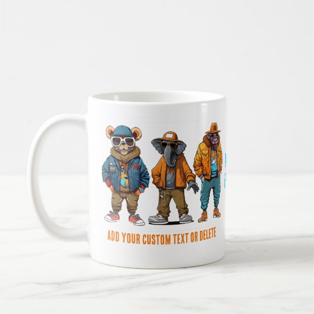 Caneca De Café Presentes Engraçados de Animais Moda Café (Esquerda)