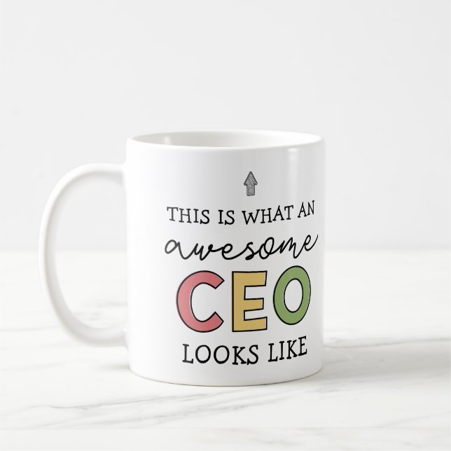 Caneca De Café Presentes engraçados para CEO | Presentes de Chefe (Esquerda)