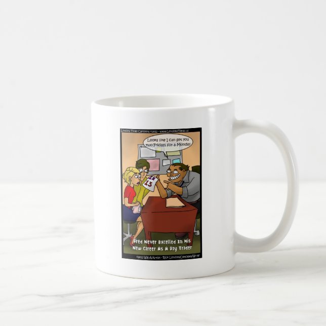 Caneca De Café Presentes Engraçados para Trader de Dia Ruim Camis (Direita)