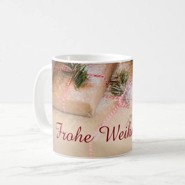 Caneca De Café Presentes festivos como motivo de Natal (Frente Esquerda)