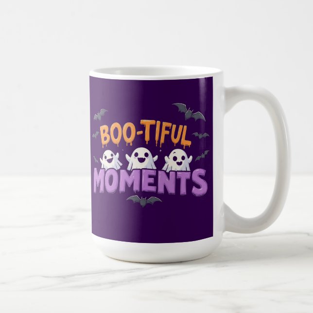 Caneca De Café Presentes Fofos de Fantasmas e Morcegos de Hallowe (Direita)