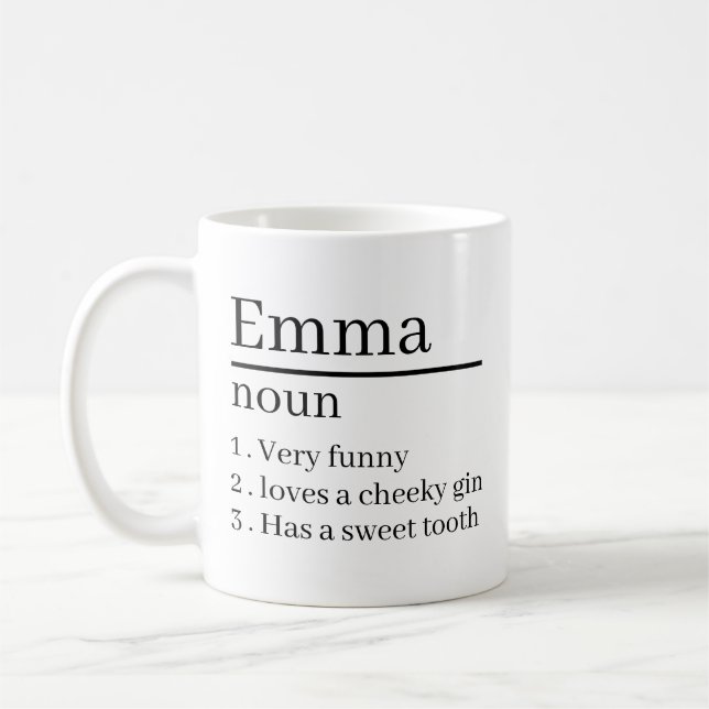 Caneca De Café Presentes Ideias de Presentes com Definição de Nom (Esquerda)