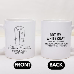 Caneca De Café Presentes para Cerimônia do Jaleco Branco, Jaleco 