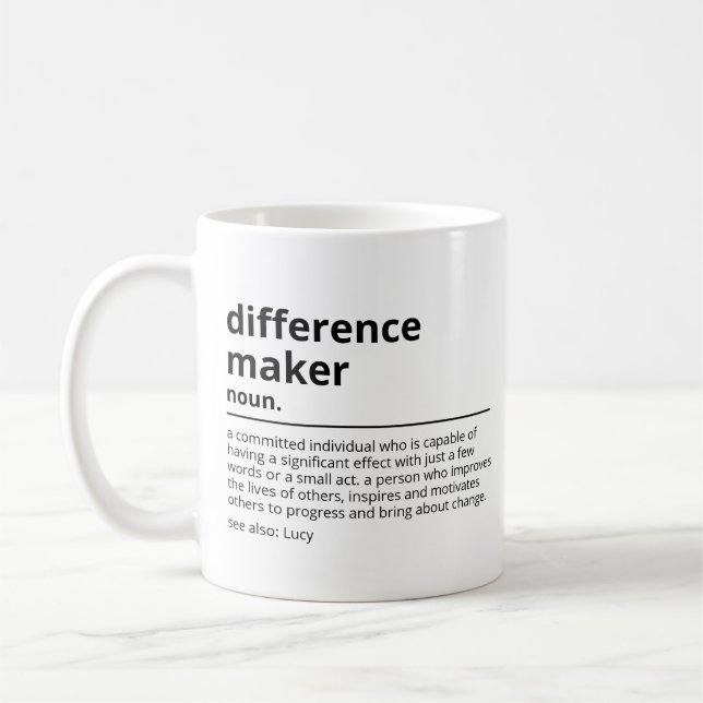 Caneca De Café Presentes para quem faz a diferença - Presente de  (Esquerda)