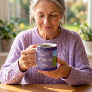Caneca De Café Presentes Personalizados de Aposentadoria Feliz pa