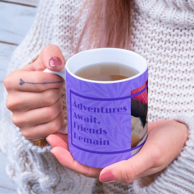 Caneca De Café Presentes personalizados para amigos que se afasta (Custom Gifts for Friends Moving Away Violet Coffee Mug)
