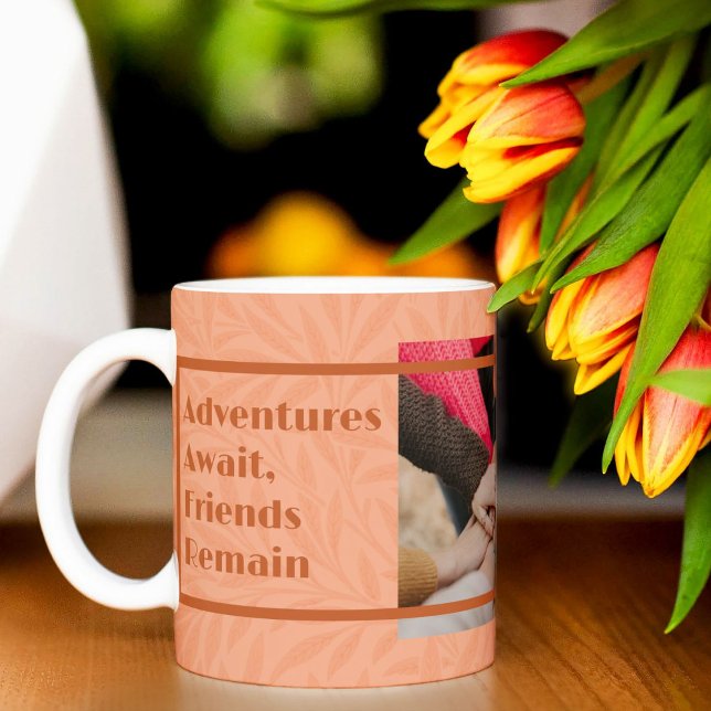 Caneca De Café Presentes personalizados para amigos se movendo pa (Custom Gifts for Friends Moving Away Orange Coffee Mug)