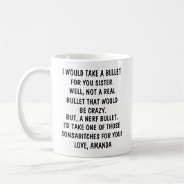 Caneca De Café Presentes Personalizados Para Irmã Presente Engraç