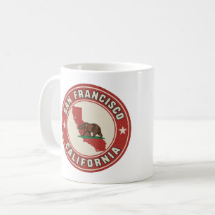 Caneca De Café Presentes retrô de São Francisco, Califórnia