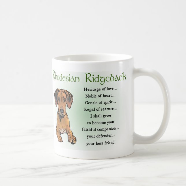 Caneca De Café Presentes Ridgeback da Rodésia (Direita)