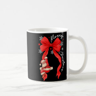 Caneca De Café Presépio de Natal Arco Vermelho Presente Santa Mul