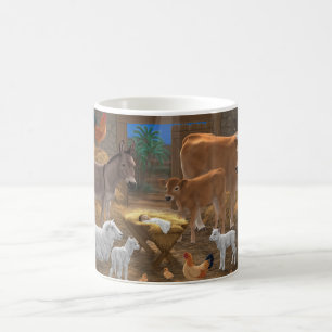Caneca De Café Presépio do Menino Jesus Noite Santa Natal