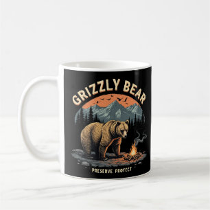 Caneca De Café Preservação e proteção do urso grizzly