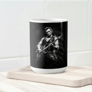 Caneca De Café Presidente Abraham Lincoln Tocando Violão