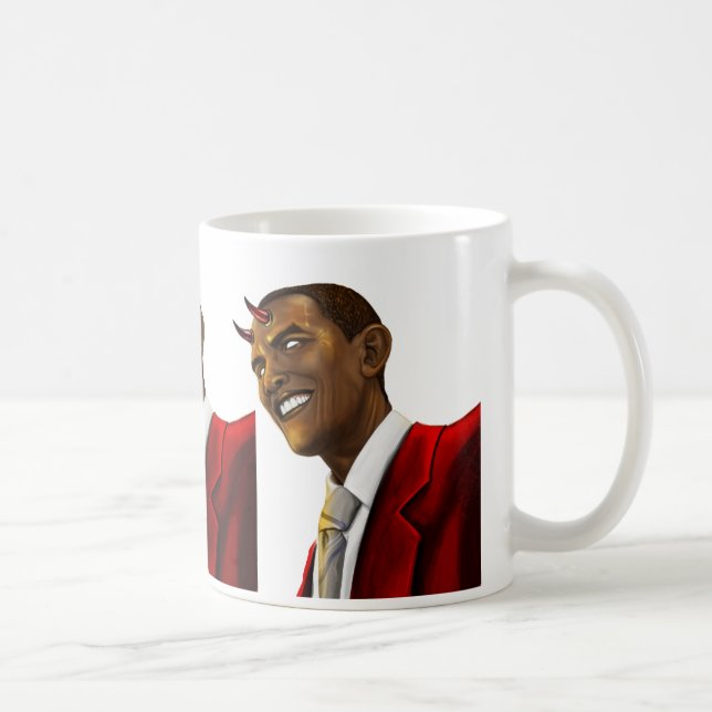 Caneca De Café Presidente Barack Obama como o diabo o Dia das (Direita)